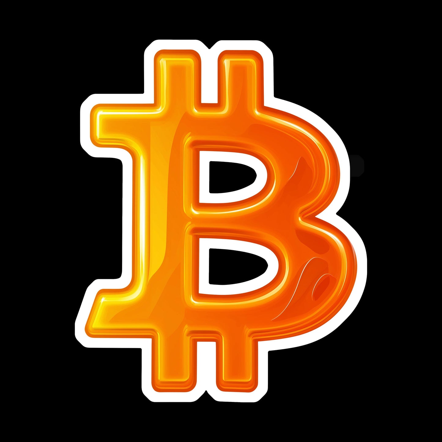 Glossy BTC Sticker
