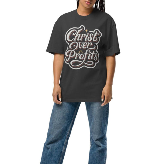Oversized Christ Over Profits T-Shirt