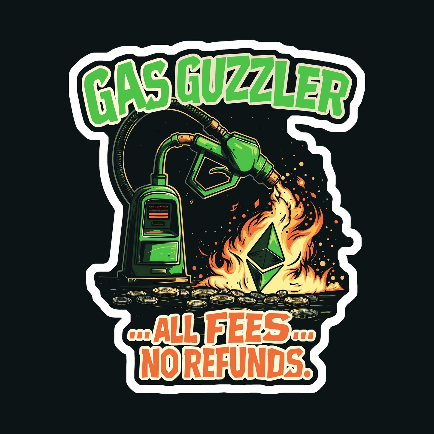 ETH Gas Guzzler Sticker