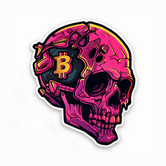 Bitcoin Skull Sticker