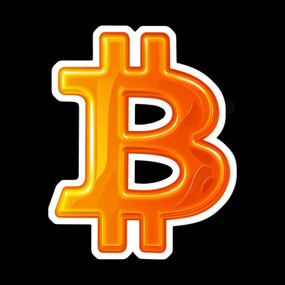 Glossy BTC Sticker