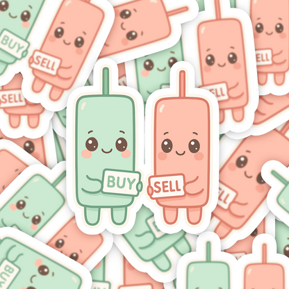 Buy/Sell Candlestick Buddies Sticker