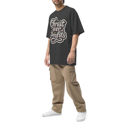 Oversized Christ Over Profits T-Shirt